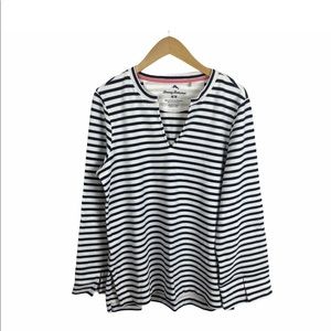 Tommy Bahama white & navy striped top